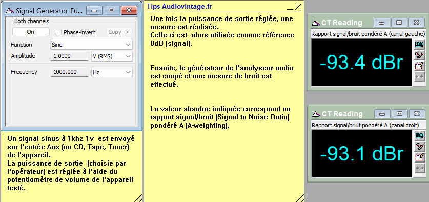 Sansui AU-117 II : rapport-signal-bruit-a-2x25w-sous-8-ohms-entree-aux