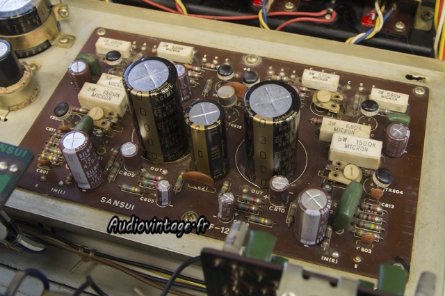 Sansui AU-555A : section amplification apres révision.