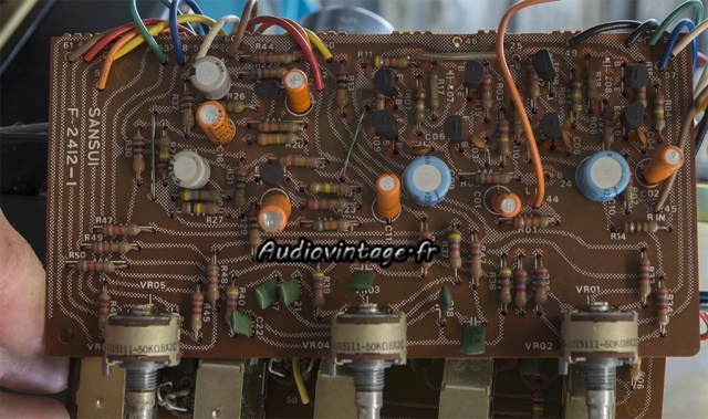 Sansui AU-6600 : circuit de tonalité avant révision.