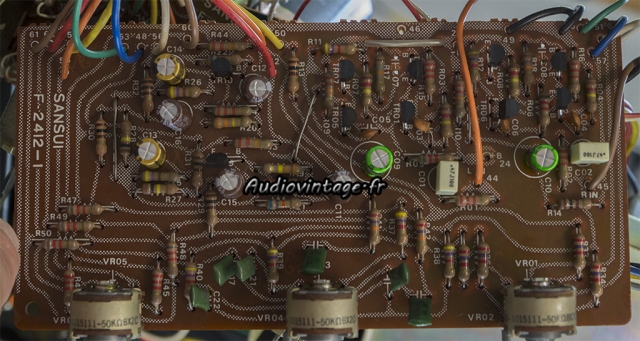 Sansui AU-6600 : circuit de tonalité après révision.