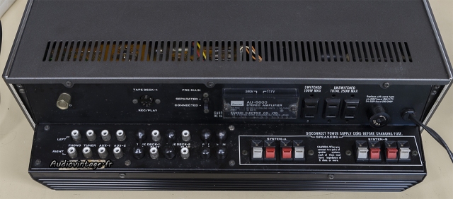 Sansui AU-6600 : connectique.