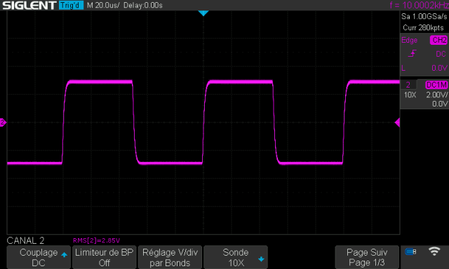 Sansui AU-6600 : signal-carre-a-10khz