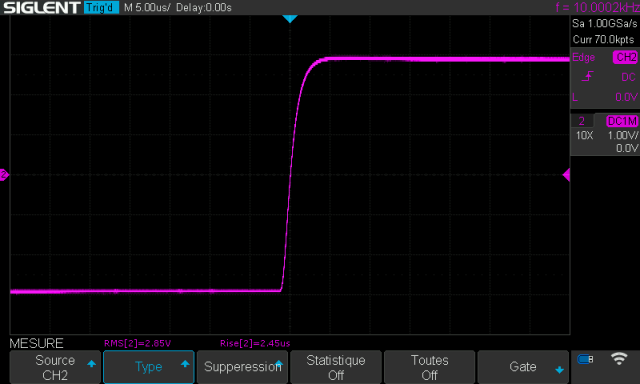 Sansui AU-6600 : temps-de-montee-a-10khz