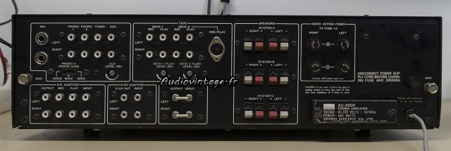 Sansui AU-9500 : connectique.