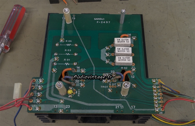 Sansui BA-3000 : démontage des circuits.