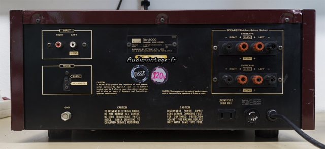 Sansui BA-3000 : connectique.
