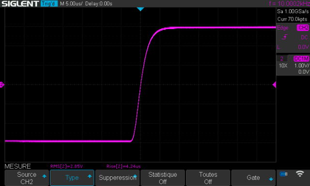 Sansui Seven : temps-de-montee-a-10khz