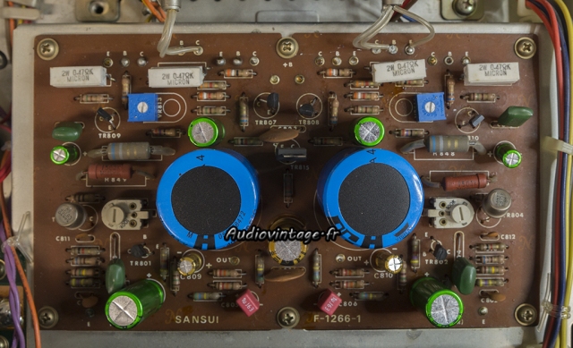 Sansui AU-505 : circuit amplification révisé.