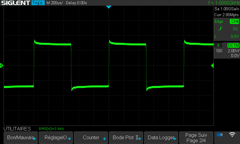 Sansui AU-555 : signal-carre-a-1khz