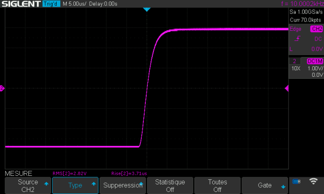 Sansui AU-717 : temps-de-montee-a-10khz