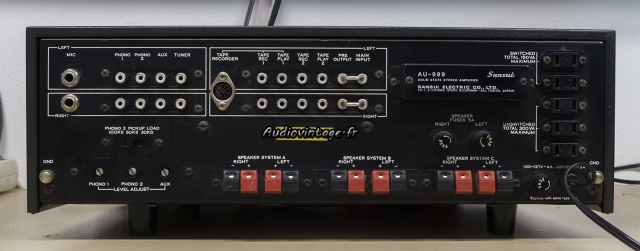 Sansui AU-999 : connectique.