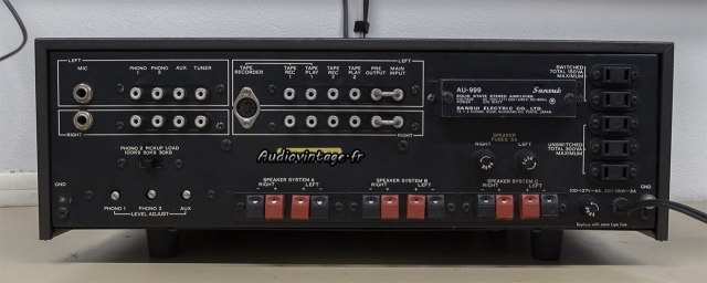 Sansui AU-999 : connectique.