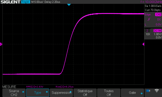 Sansui AU-999 : temps-de-montee-a-10khz