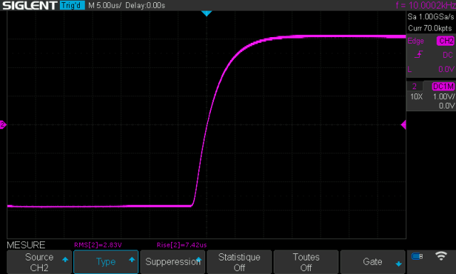 Scott A 437 : temps-de-montee-a-10khz