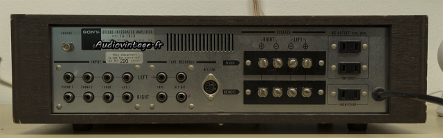 Sony TA-1010 : connectique.