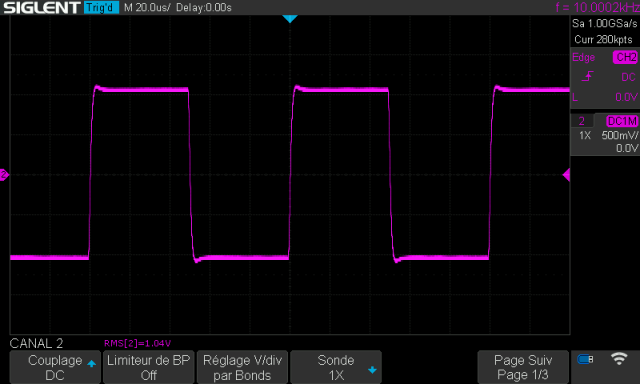 Sony TAE-5450 : signal-carre-a-10khz