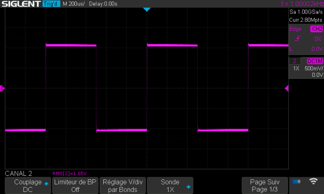 Sony TAE-5450 : signal-carre-a-1khz