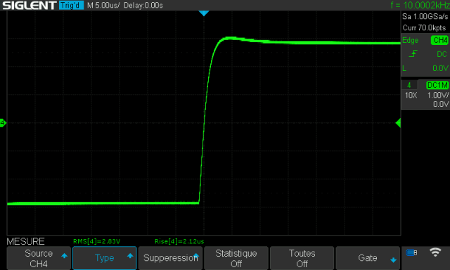 Technics SE-9200 : temps-de-montee-a-10khz