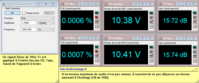 Yamaha C-2 : distorsion-a-10v-en-sortie-entree-aux