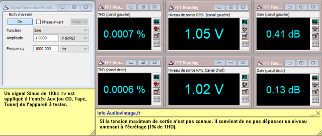 Yamaha C-4 : distorsion-a-1v-en-sortie-entree-aux-tone-defeat